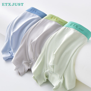 Summer Cool Seamless Boys' Boxer Shorts for Older Children, Class a Four-Legged Shorts, Simple Youth Underwear Manufacturer Wholesale