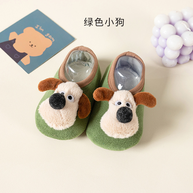 Grueso lindo cachorro bebé piso calcetines antideslizante suave fondo de dibujos animados educación temprana zapatos de bebé Niño Zapatos Calcetines
