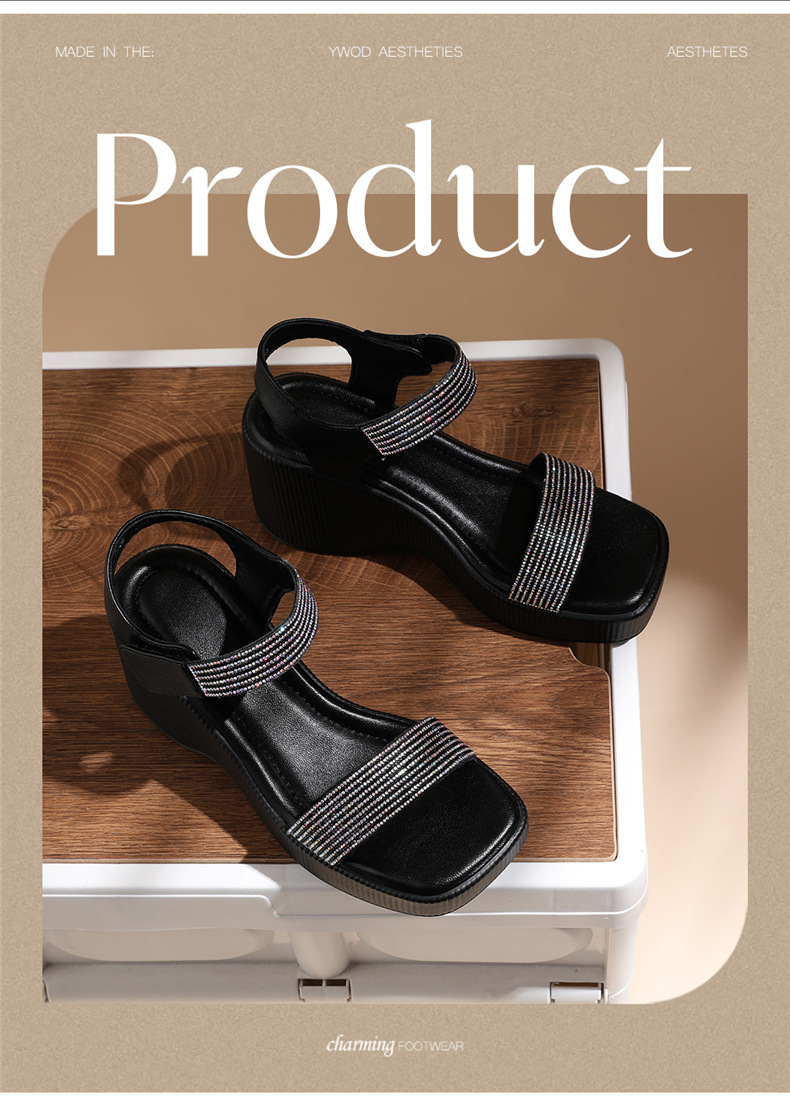 Dép sandal nữ đế bệt chống trượt mềm mại mùa hè cho mẹ và người cao tuổi — 7225 màu đen, 7225 màu be chi tiết 3