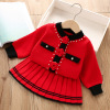 Sweater, demi-season knitted three dimensional set, Korean style, western style, Chanel style, flowered