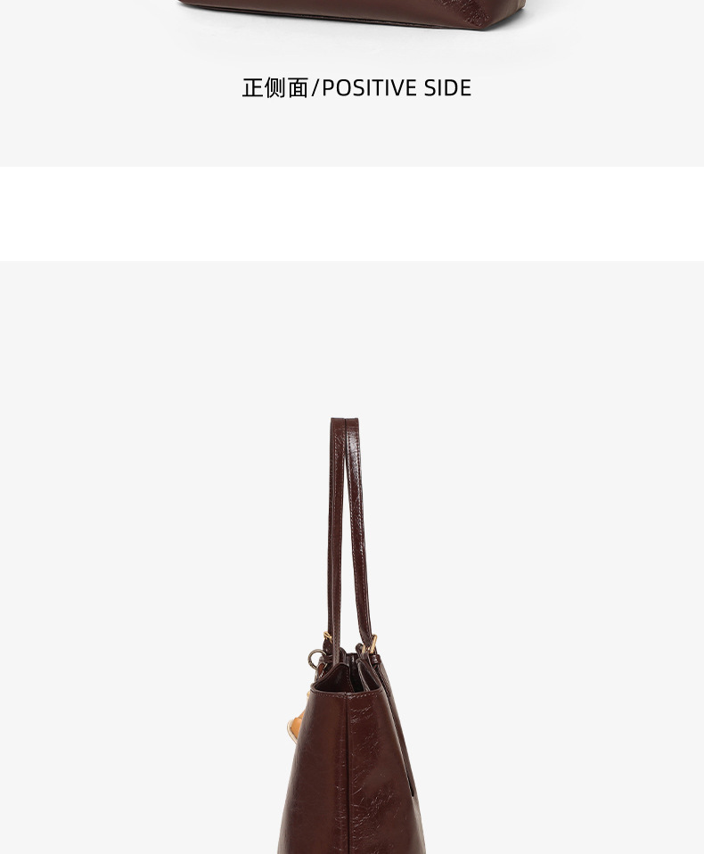 Túi tote nữ cỡ lớn phong cách vintage đi làm — màu cà phê chi tiết 16
