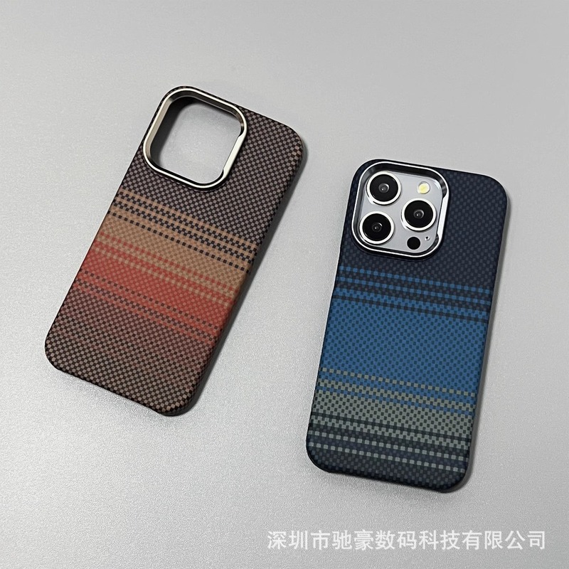iPhone16promax 磁気電話ケース Apple 15 つや消しスキンフィールメタルレンズ PC に適したケブラー|undefined
