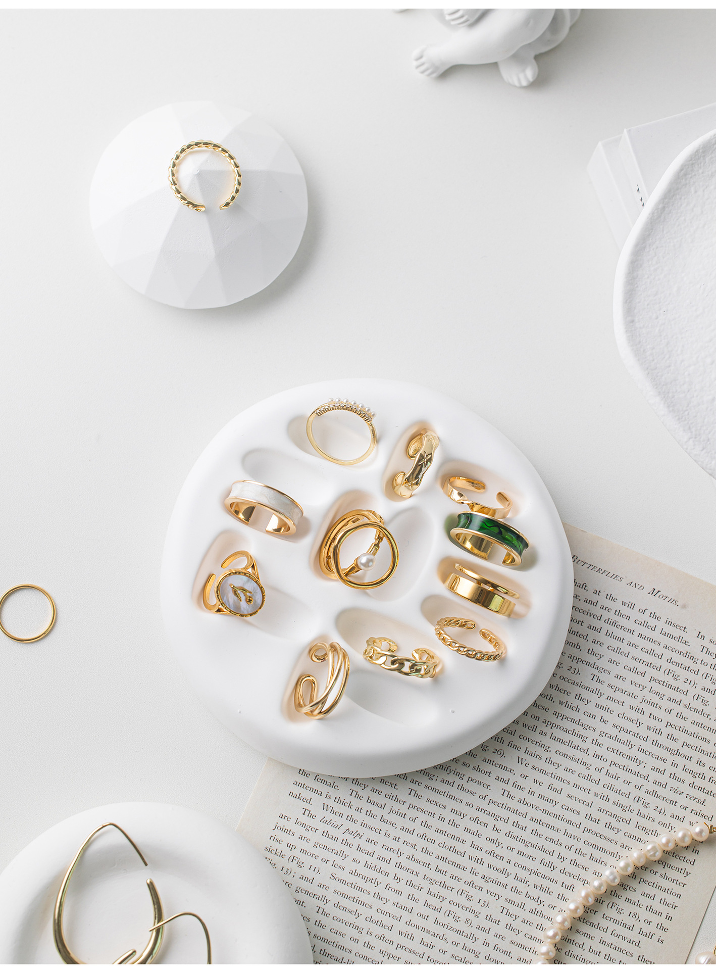 Nordischer Stil Runden Gips Schmuckständer display picture 3