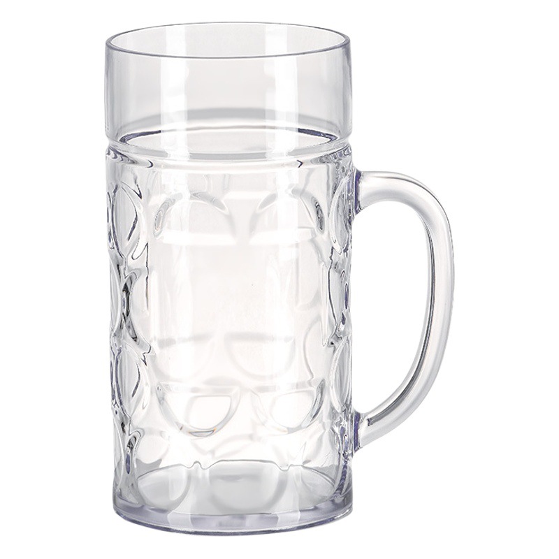 Taza de cerveza de gran tamaño de plástico taza de piña con mango taza de cerveza olla 1000ml comercio exterior