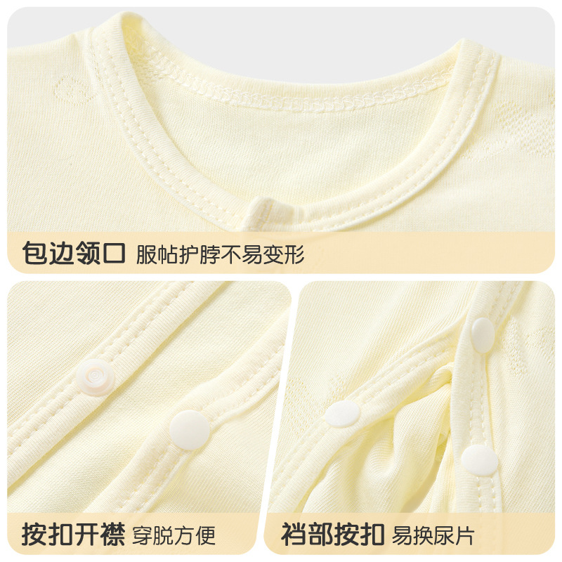 Bebé de verano camiseta recién nacido delgado pijama de manga corta luna llena ropa de verano para niños y niñas ropa de bebé