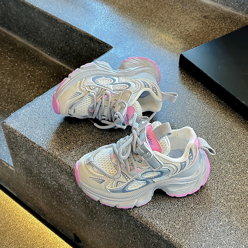 2024 início do outono malha respirável masculino bebê esportes sola macia antiderrapante velcro meninas casual único sapatos_voghion.com