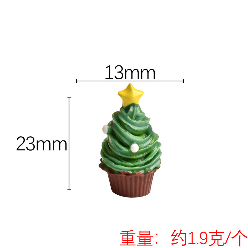 YQT微缩场景食玩圣诞树冰淇淋树脂diy饰品小配件跨境桌面摆件配饰|undefined