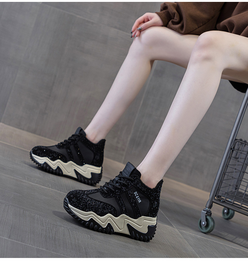 Giày sneaker nữ chunky đế dày phong cách hot girl, cổ điển năng động mùa đông 2025 — M2669 màu vàng một lớp lót trong, M2669 một lớp màu đen, M2669 màu đỏ một lớp bên trong, M2669 màu xám một lớp bên trong chi tiết 31