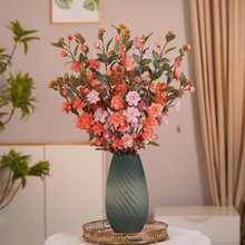 山茶花仿真花 多头山茶花插花长枝假花居家装饰高枝清新野茶花