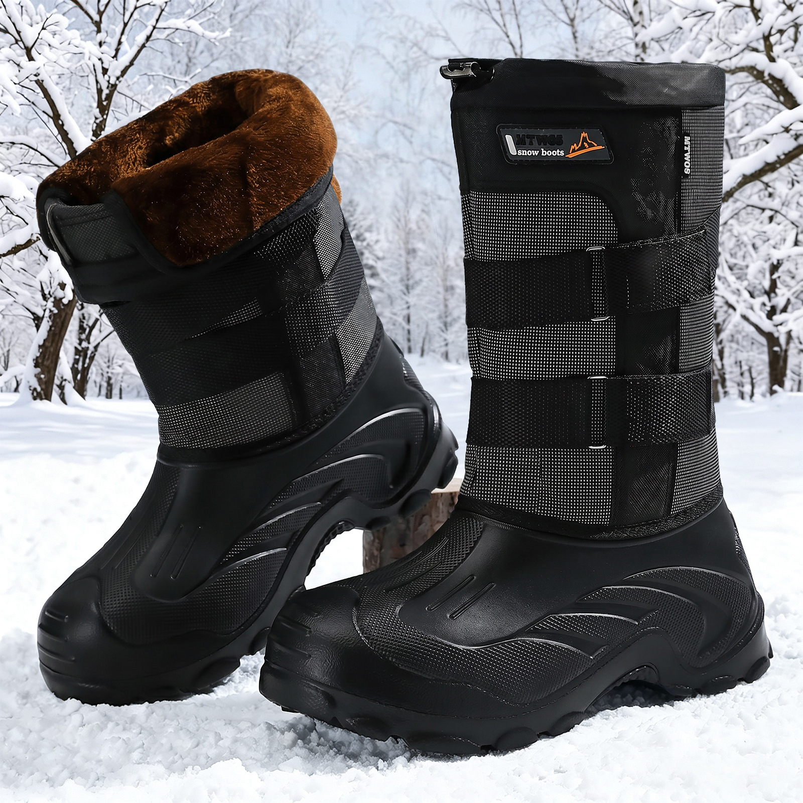 Calentamiento de algodón grueso zapatos de hombre zapatos de pesca al aire libre invierno EVA zapatos de nadar botas de nieve cómodas a prueba de frío