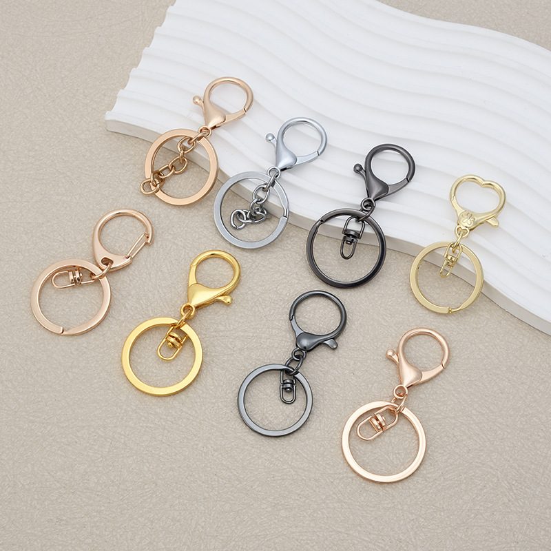 KC Golden Lobster 8 Word Keychain Metal Key Chain Car Key Ring Luggage Clothing Hook Buckle Jewelry Accessories