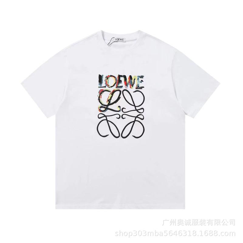 クロスボーダー 25ss Luojia 刺繍ロゴ クラシック ファッション ルーズ コットン Tシャツ カジュアル 半袖 男女兼用 カップル用|undefined