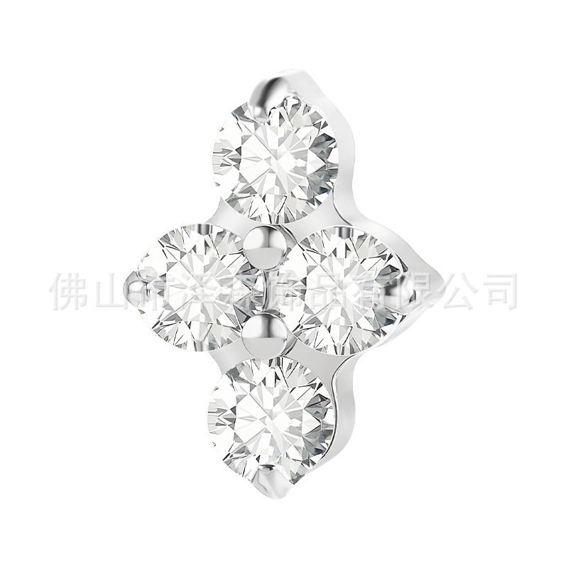 Pointed titanium steel lip stud product view
