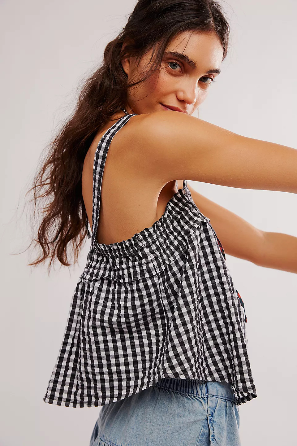 175g Weight Polyester Fabric Type Short Top Length Camisole Tops Type Holiday, Daily Occasion Strap Neckline Loose Fit Type Plaid Pattern Summer Season Women's Gender Y2K, Sexy Style Wholesale Women's Y2K Sexy Plaid Tank Tops 3