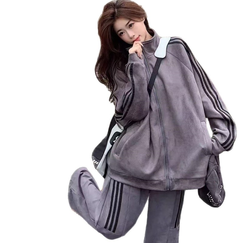 休闲卫衣洋气华棉套装运动套装两件套运动服慵懒秋季韩版宽松时尚|undefined