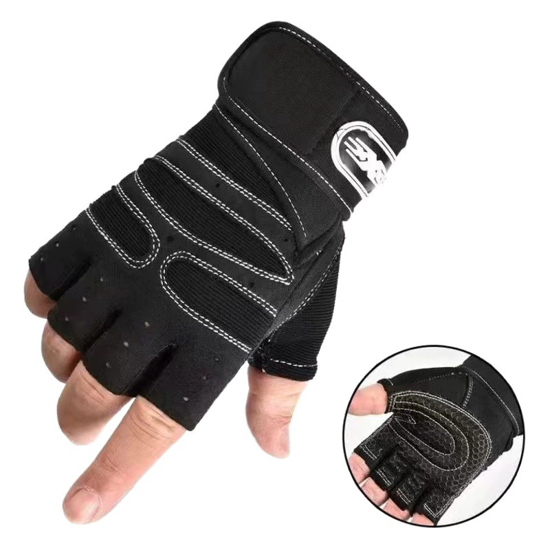 Перчатки для фитнеса Мужские и женские спортивные с полупальцами, тактические для верховой езды, Дырявые пальцы, полупальпинизм на открытом воздухе, Длинные запястья, дышащие, Нескользящие, износостойкие