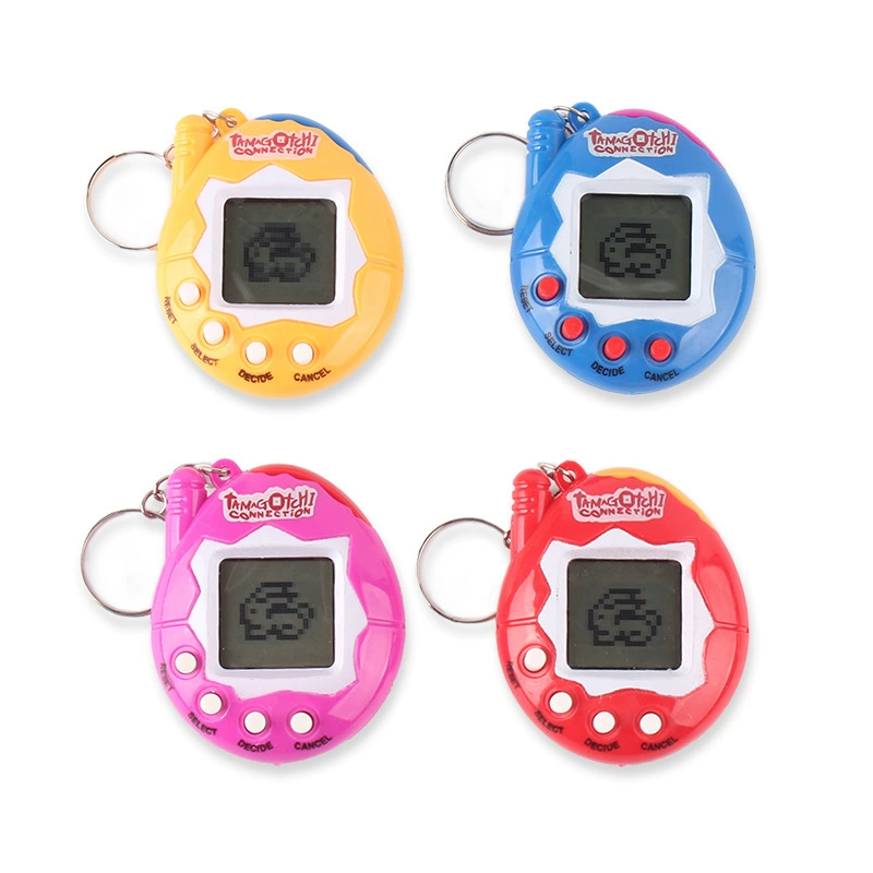 Виртуальный брелок для питомца (Tamagotchi) — мини-игровая консоль, 6×5×2 см, антенна/без антенны, случайный цвет