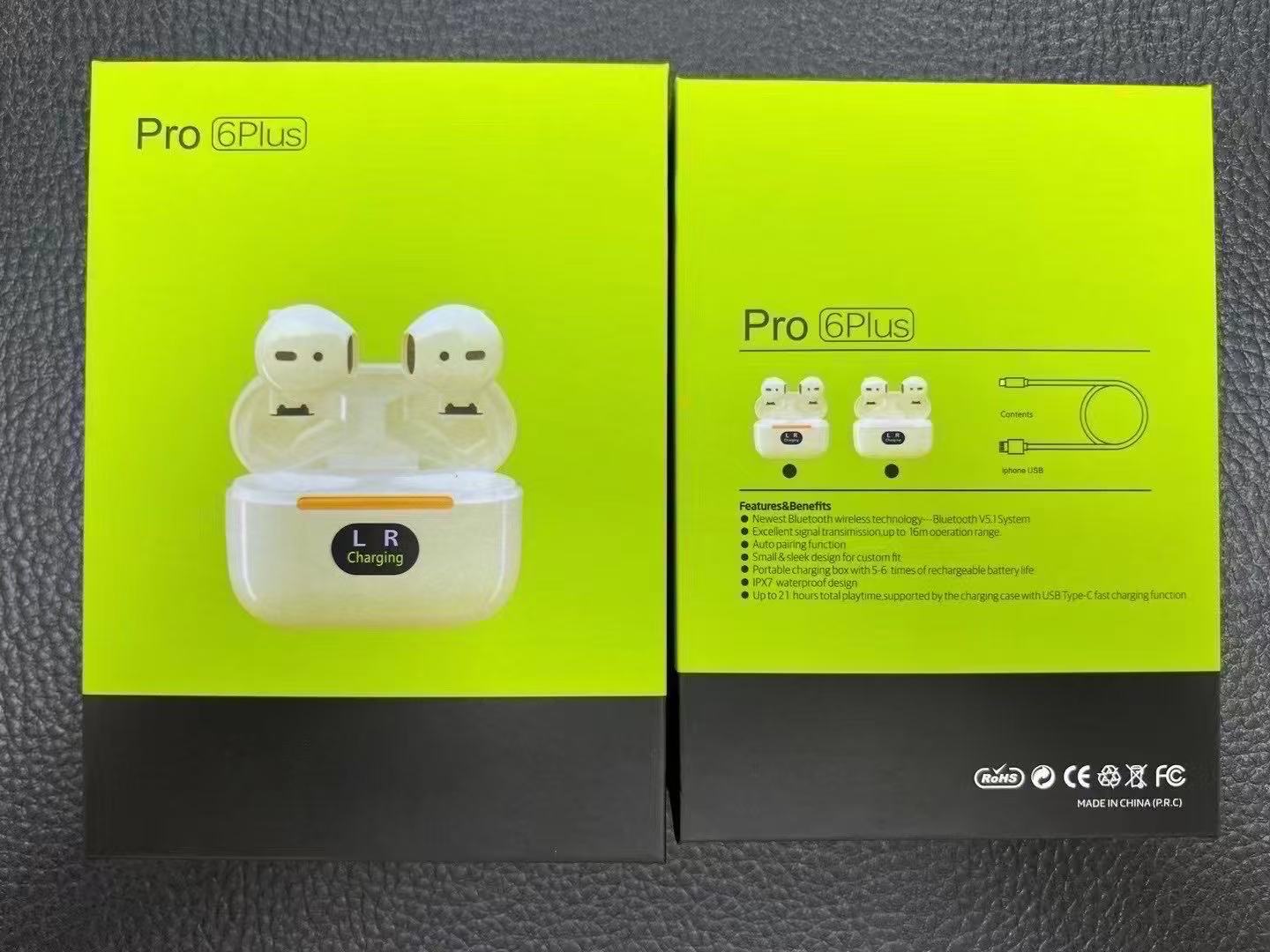 Nuevos auriculares inalámbricos Bluetooth originales PRO6PLUS de quinta generación 8S pro5s tws mini deportivos con cancelación de ruido