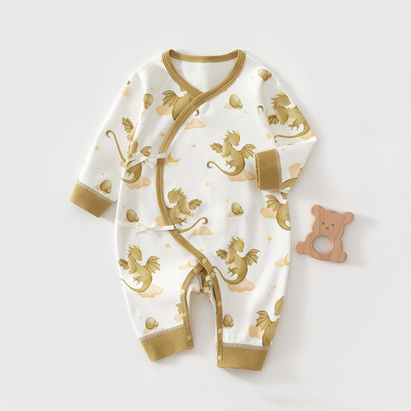 Ropa de mariposa recién nacida primavera y otoño mono, ropa de monje de algodón para bebés recién nacidos, ropa de escalada para bebés