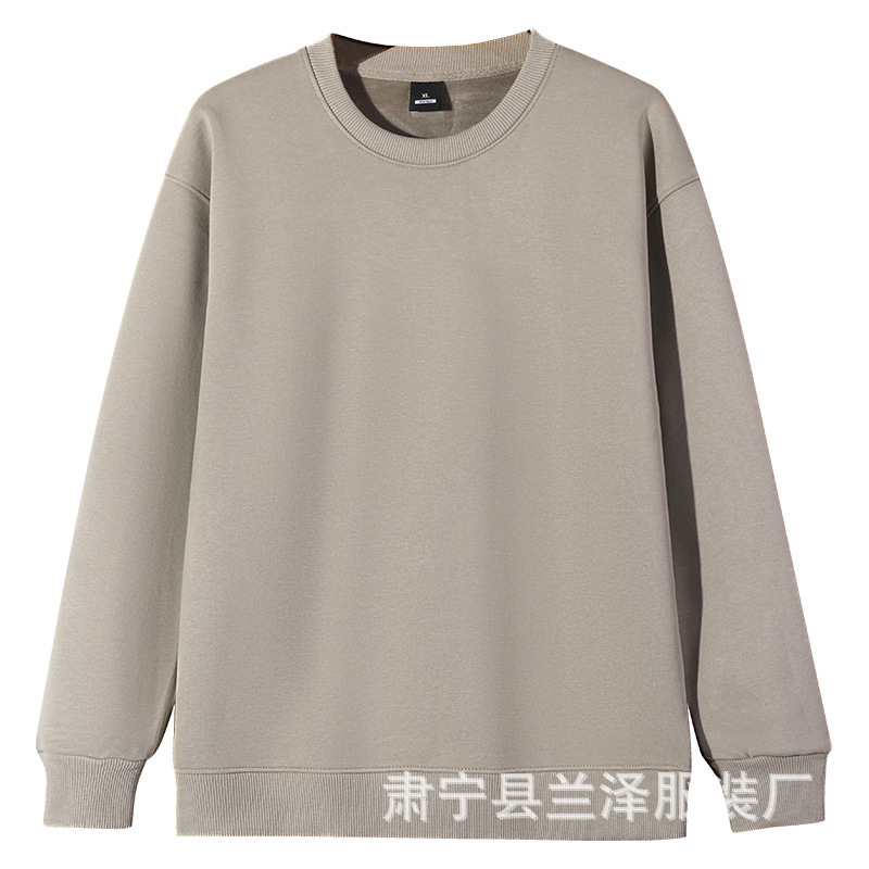 跨境大版320g华棉圆领卫衣批发加厚男女潮牌外套定制纯色打底上衣|undefined