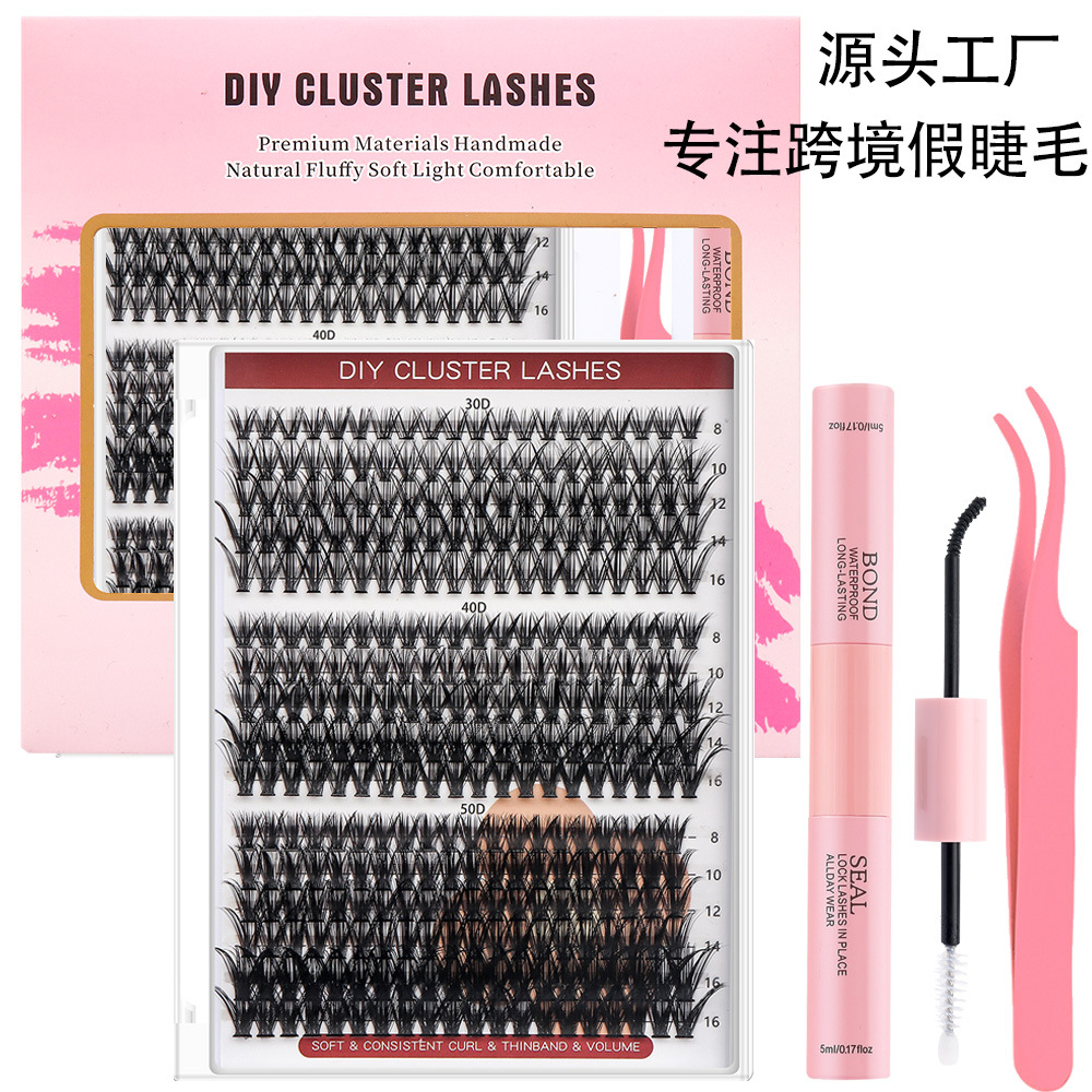Cross-border hot fake eyelash DIYlashes segmented 30D40D single-tuft…