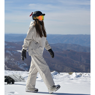 Trendy winter new solid color ski suit suit men's and women's plus size cotton and thickening hooded sportswear men's jacket