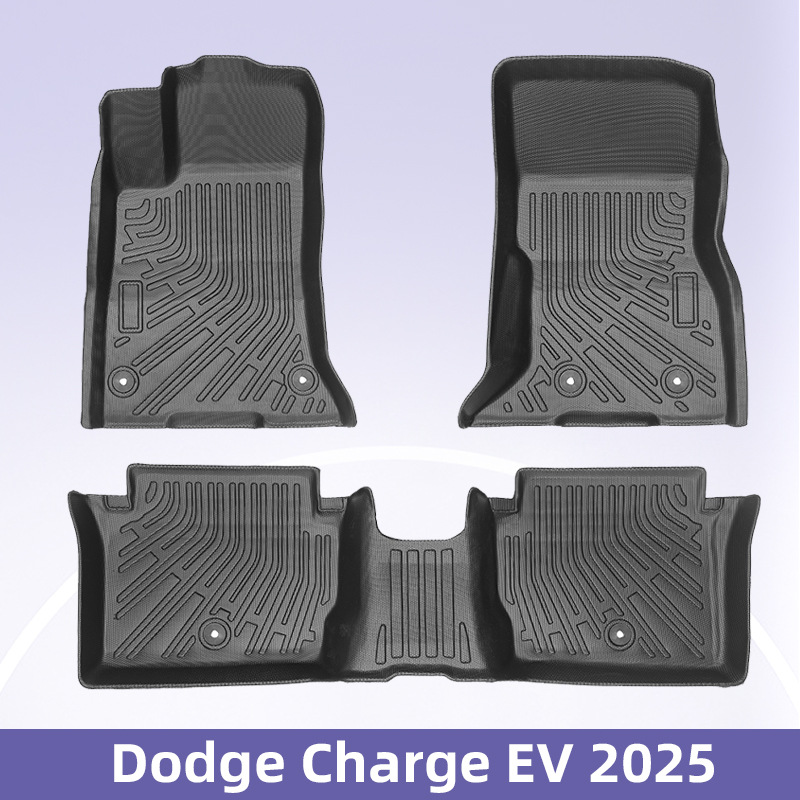 Aplicable a Dodge Charge EV 2025 TPE Foot Pad 3D All-Weather Material Back Cojín