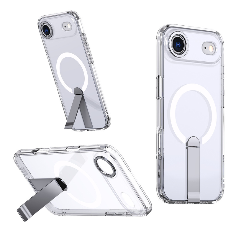 Amazon対応 iPhone17AIR 携帯電話ケース 磁気リング 垂直スタンド Apple 16Pro 落下防止保護カバー|undefined