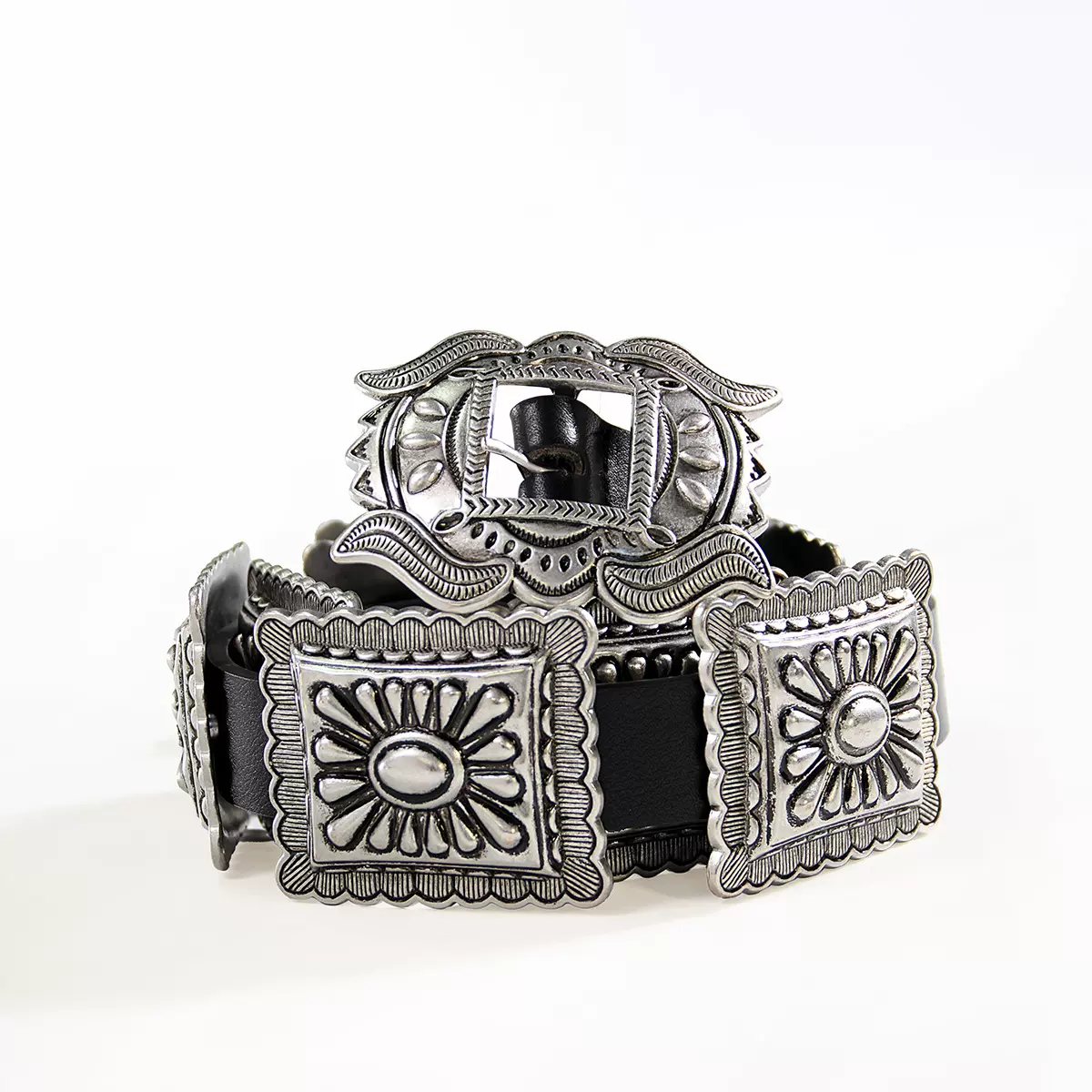 朋克风ins西部牛仔女式复古波西米亚宽腰带雕花时尚y2k皮带女批发