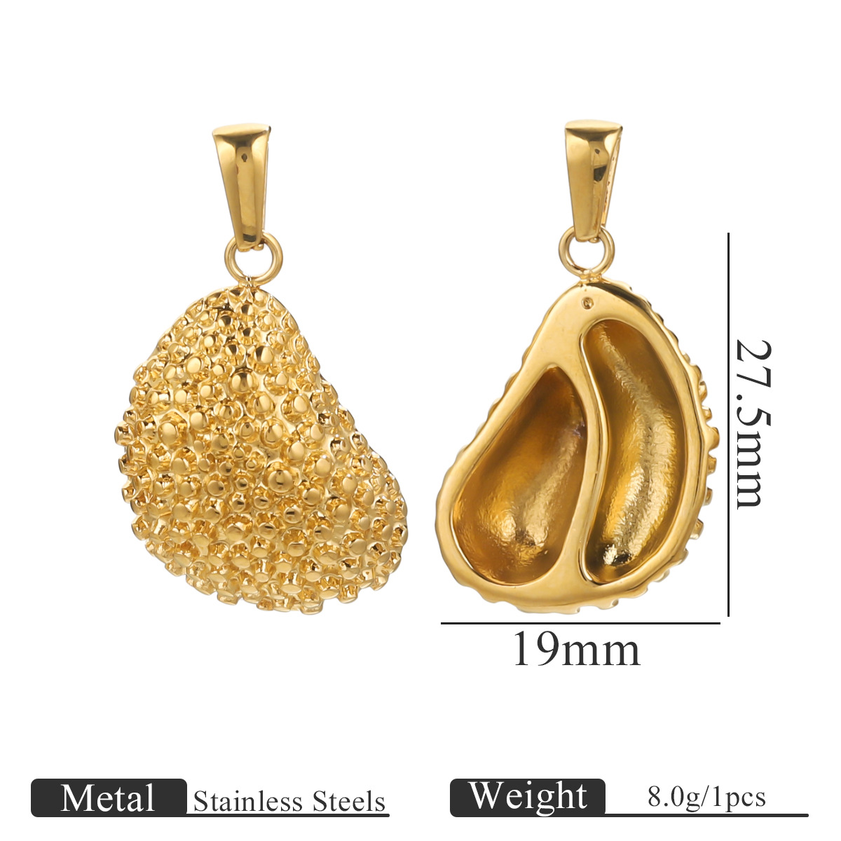 Colgante de acero inoxidable estilo múltiple oso amor gotas de agua Durian cola diamante accesorios joyería DIY