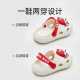 Adjustable children's slippers girls' baby boys' home indoor soft bottom non-slip outer wear adjustable hole sandals