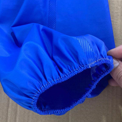 Blue extended durable waterproof aquatic sleeve gloves for sea fishing and seafood work cotton gauze fishing gloves