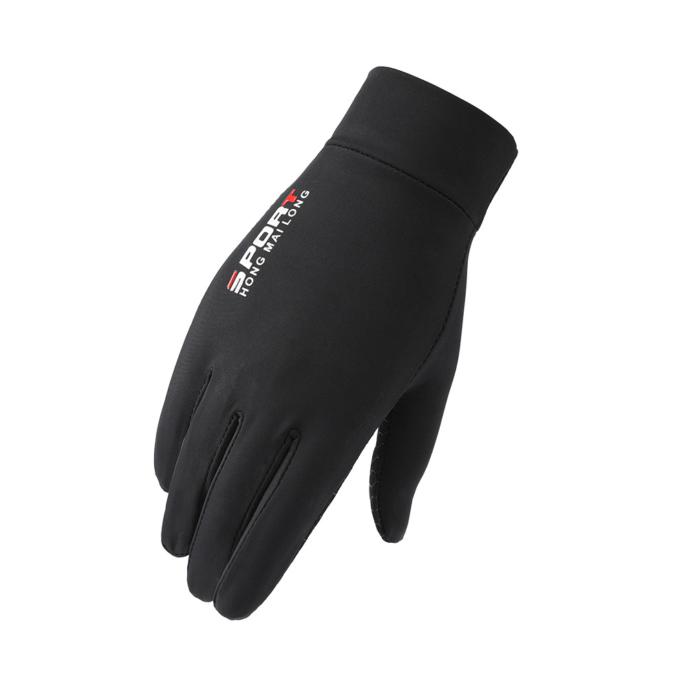 Guantes deportivos para niños dedo largo transpirable al aire libre delgada dedo completo elástico de seda de hielo deportes antideslizantes guantes de protección solar