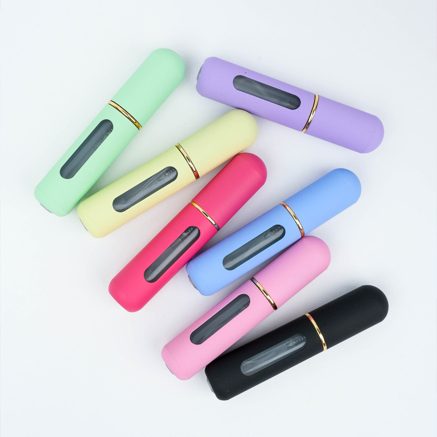 5ml de carga directa inferior perfume sub-botella portátil tipo empuje muestra de aerosol de aluminio botella vacía mini niebla fina sub-embalaje artefacto