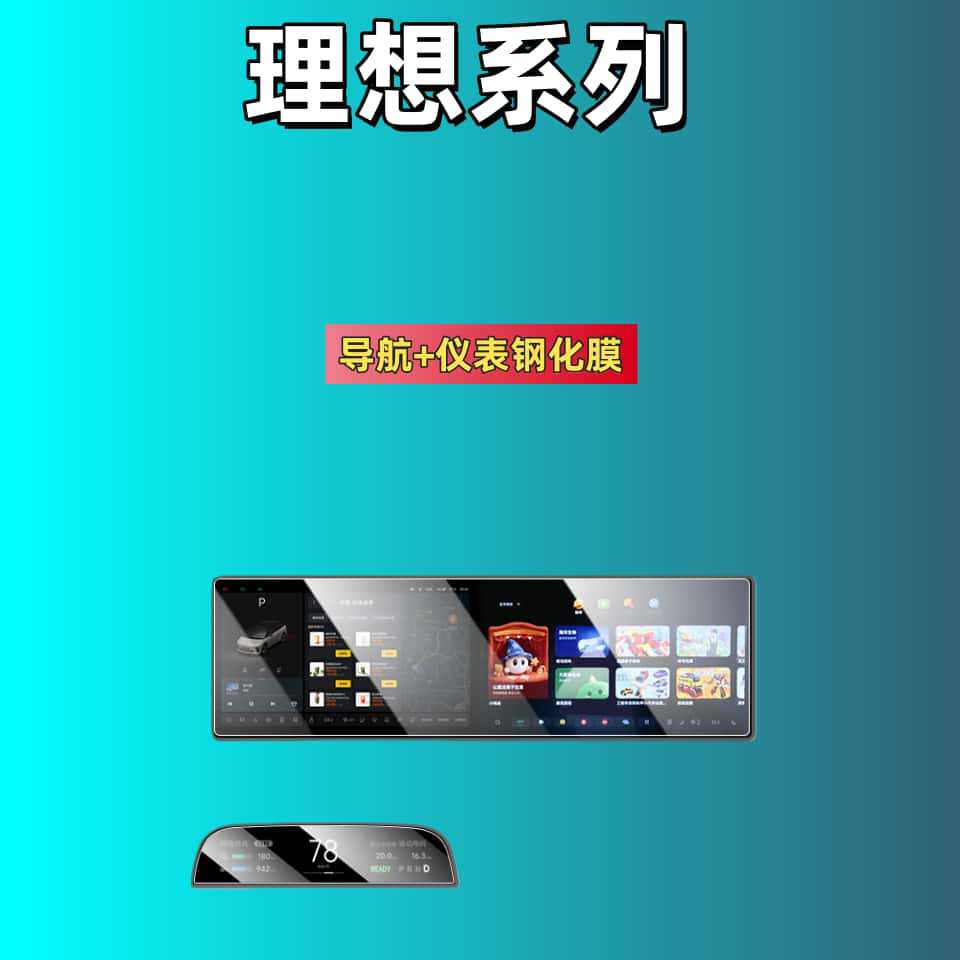 Suitable for Ideal I6/I8/L6L7L8/L9/Mega Screen Tempered Film, Navigation Instrument Screen, Central Control Interior Film