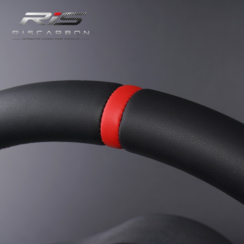 Compatible with Mercedes-Benz 809 leather steering wheel with silver keys and red markings W204 W205 W207 W211 A B C-Class