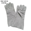 外贸工厂供应订做14英寸灰色二层牛皮三指五指款长短袖焊工手套