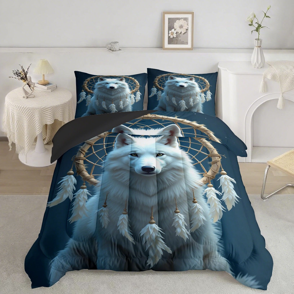 TEMU / JIT transfronterizo wolf XiaoYue impresión digital HD 180gms colcha