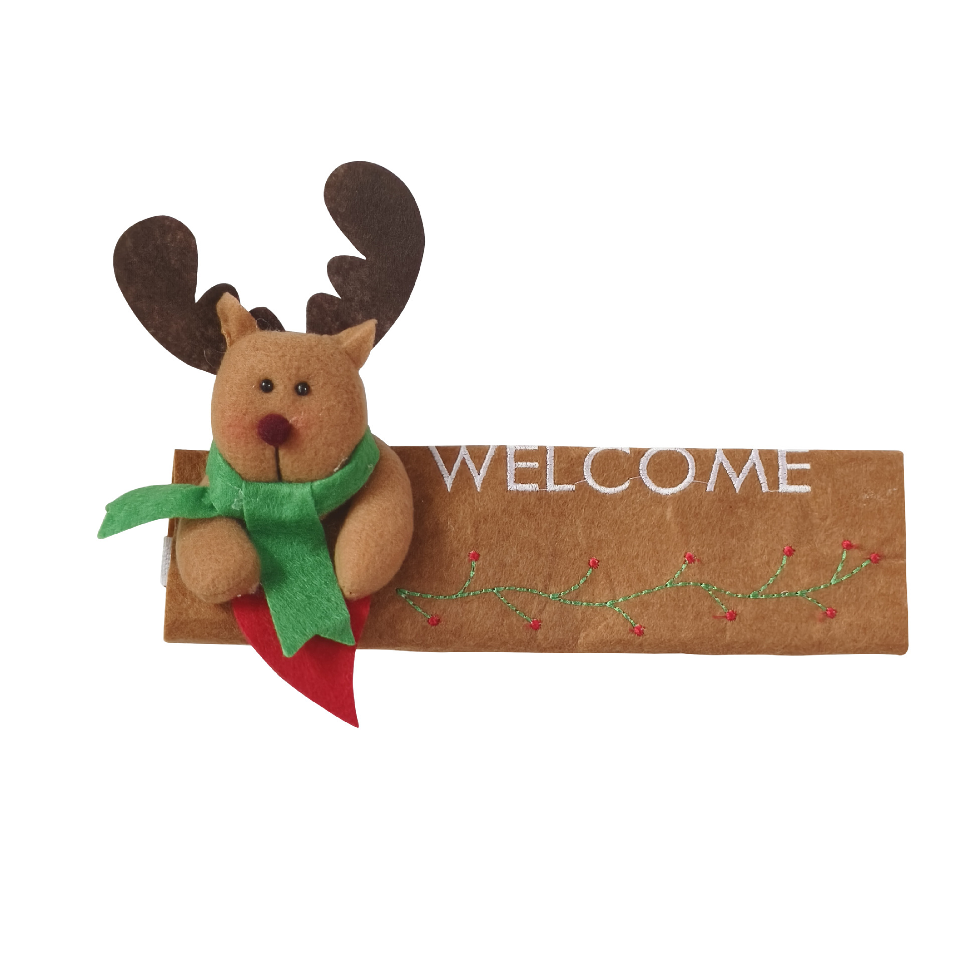 Muñeco de nieve transfronterizo de Navidad cubierta de mango de decoración de Navidad refrigerador puerta de microondas guantes de brazo joyas de Navidad alce