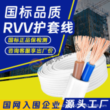 国标RVV护套线3/4芯4/6/10平方纯铜电线开关电源线户外电机电缆线