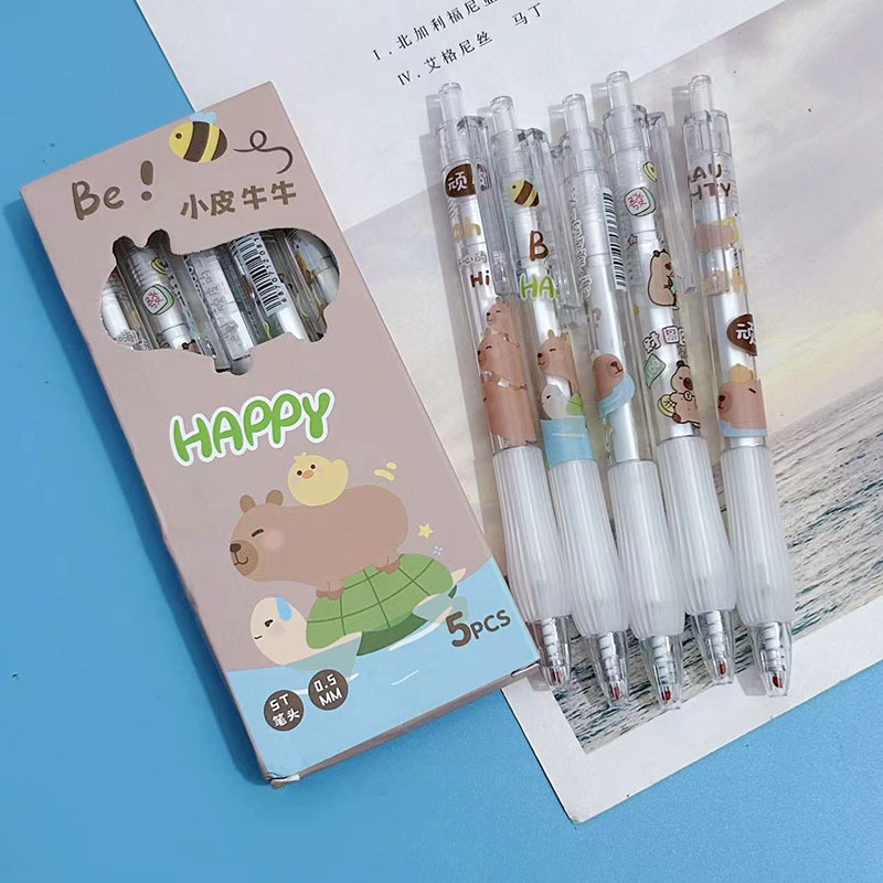 Bolígrafo de Gel Kapibala 1 caja aleatoria (5 piezas)