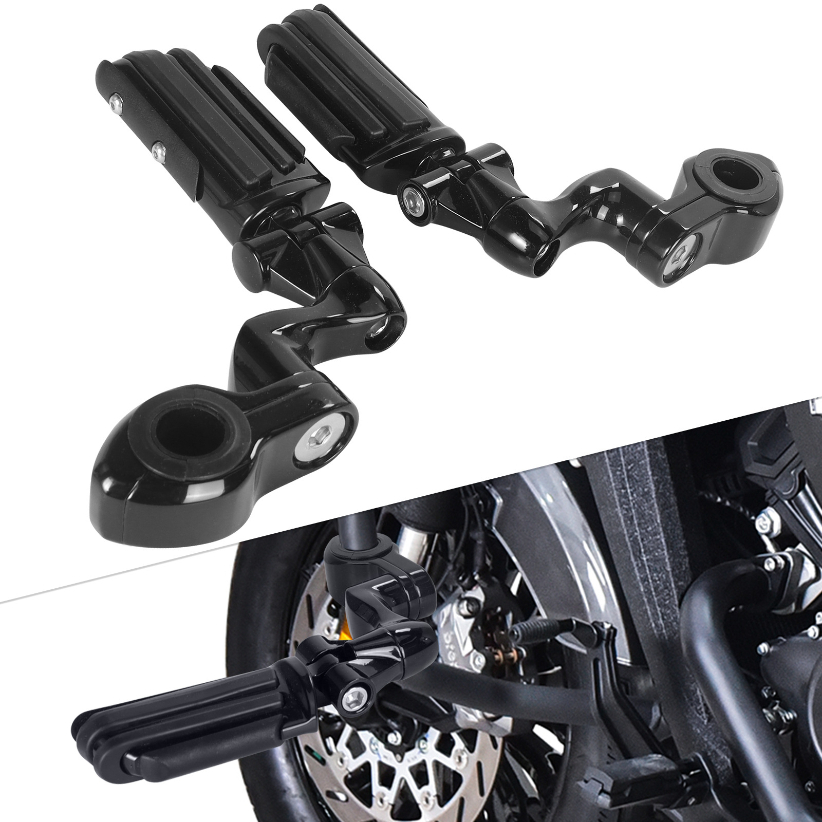 Suitable for Harley Series Motorcycles, Universal Modified Footrest Accessories, Modified Bumper, High-Speed Footrest Bracket, Universal