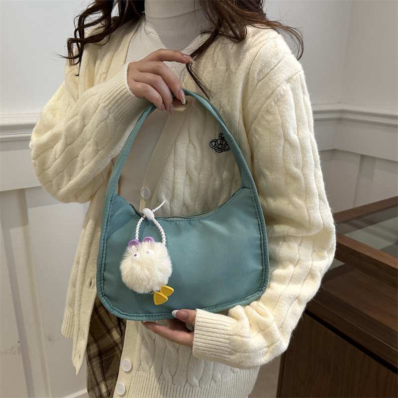 (2개) 한국 스타일 INS 올 매치 만두 백 여성 예술적 캐주얼 크로스 바디 백 2024 새로운 도착 쇼센 숄더 크레센트 백