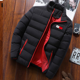 2023 winter cotton-padded coat men's overcoat Korean slim-fit mid-length trendy casual padded down cotton-padded jacket warm coat