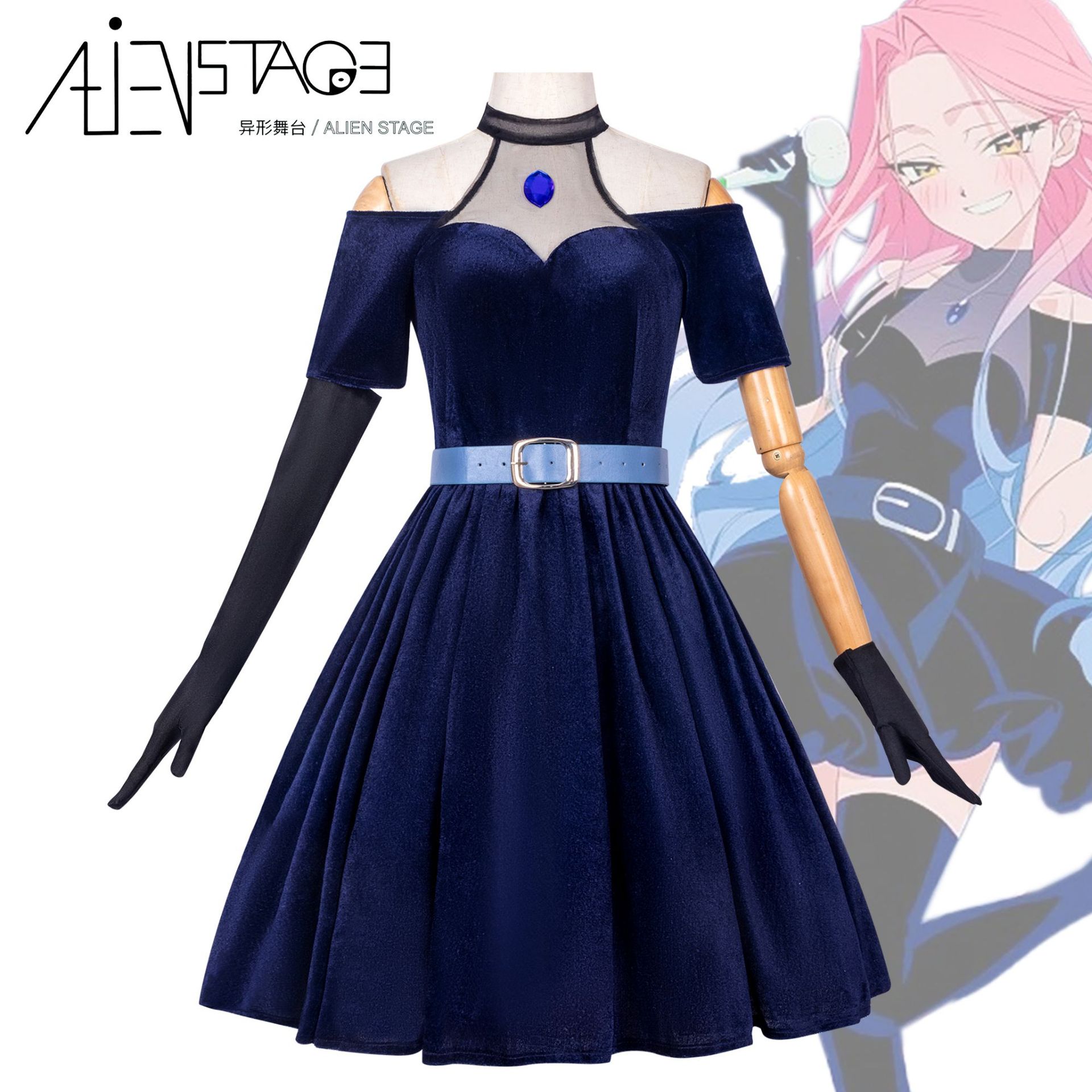 万圣节异形舞台cos服美智 MIZi 铁线莲万圣节连衣裙cosplay演出服