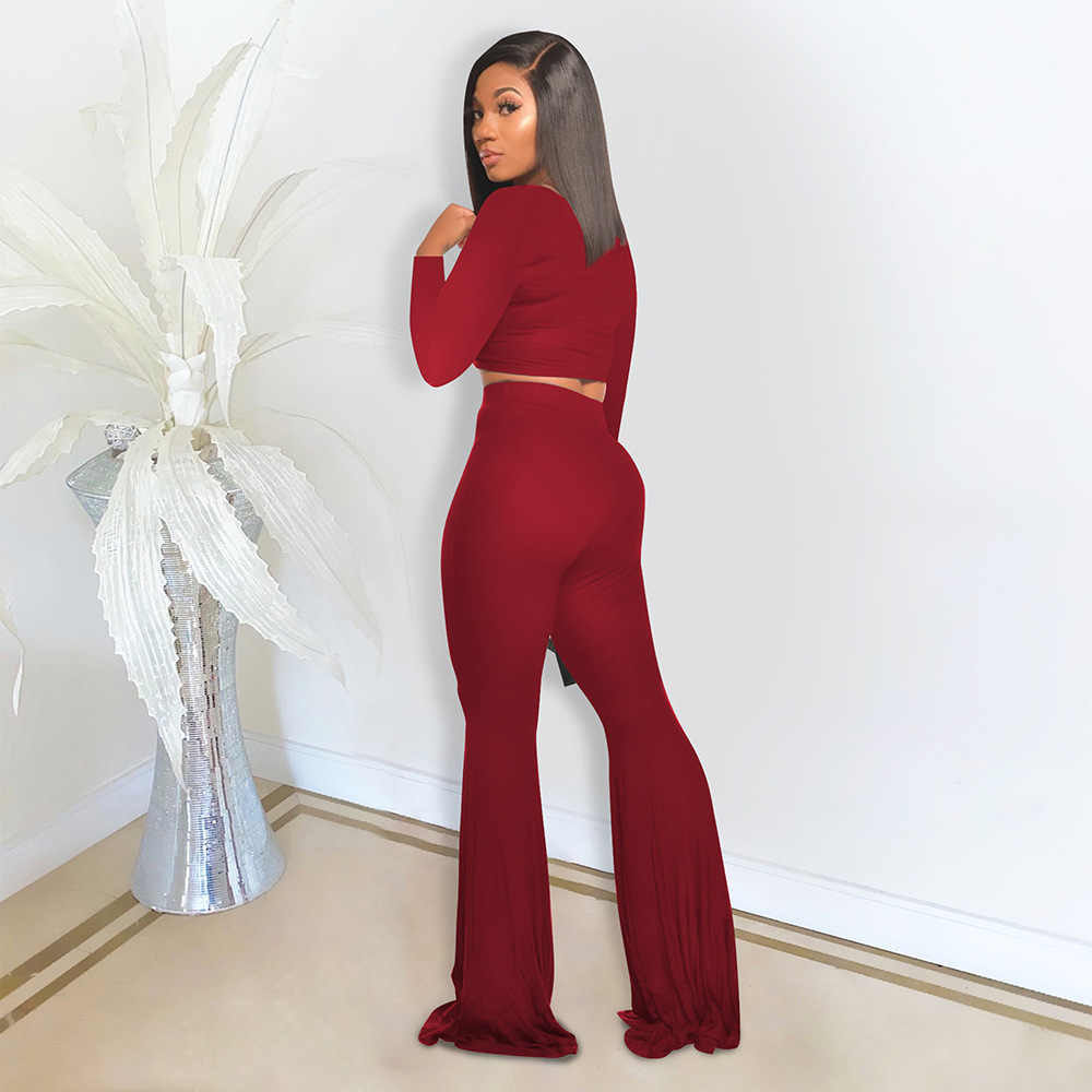 525g Weight Long Sleeve Sleeve Length Polyester Fabric Type Pant Co-ord Set Sets Type 2 Pieces Set Quantity Daily Occasion U Neck Neckline Slim Fit Type Solid Color Pattern Summer, Spring Season Women's Gender Printing Design Casual Style Daily Women's Casual Solid Color Polyester Printing Pant Co-ord Set Pants Sets 14
