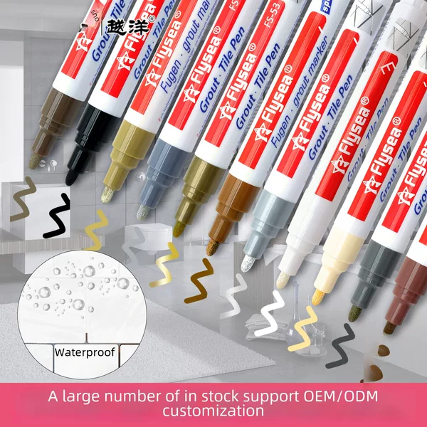 Flysea Press-Type Color Touch-Up Pen Gap Repair Marker Pen Household Tile Wall Tile Pen Beauty Seam Pen