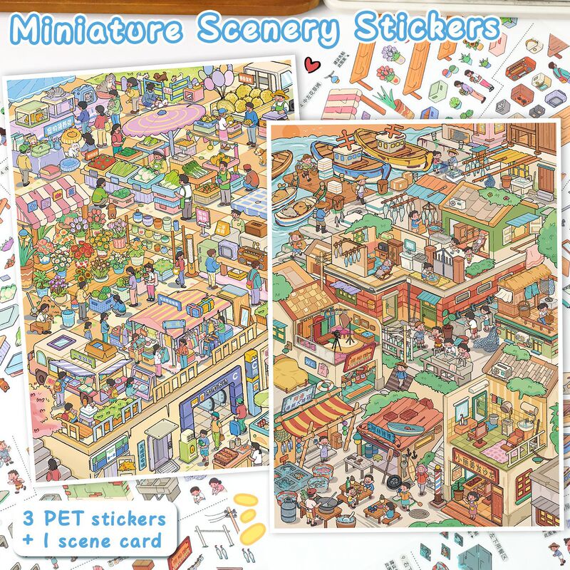 Yilan Diorama Stickers 181.0‑3D Miniature Scene DIY Stress Relief Yilan Diorama Stickers 181.0‑3D Miniature Scene DIY Stress Relief