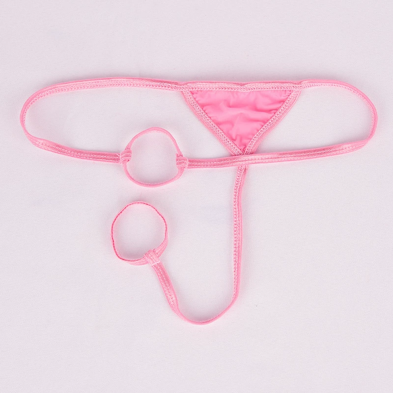 Интересный внешний товар Гу Рао мужские сланцы с thong - sexy T-Back двойное кольцо JJ трусы, цельный комплект, цветной