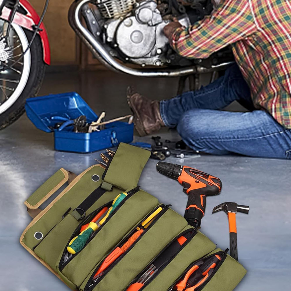 Bolsa de herramientas Gebolang, bolsa de herramientas portátil para reparación de automóviles, bolsa de herramientas para electricista, bolsa de herramientas enrollable portátil para hardware